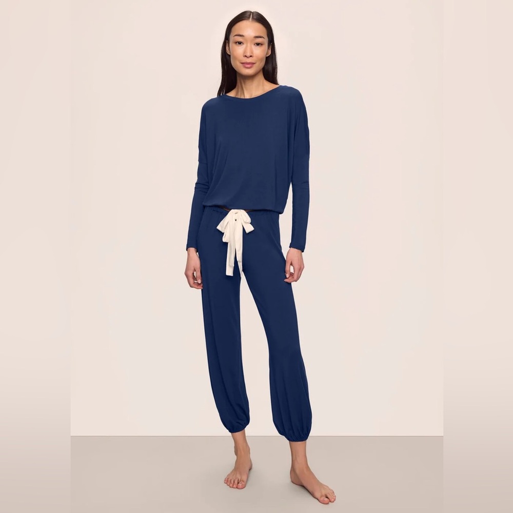 Eberjey Gisele Slouchy PJ Pajama Lounge Set Navy